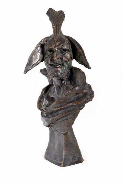 Scultura in Bronzo Raffigurante Mefistofele, Fine Secolo XIX