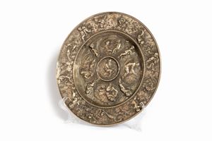  - Important silver dish, late 19th century