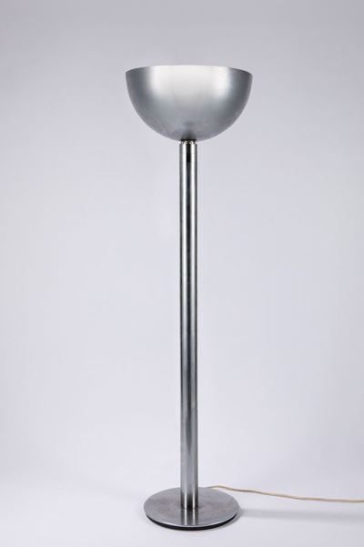 Lampada da terra modello AM/AS, ottone cromato, 1969