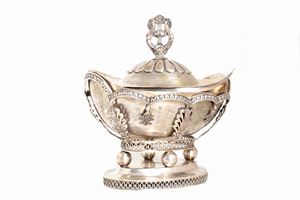  - Silver sugar bowl, Austria 19th century