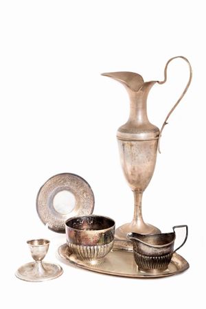  - Lot consisting of six silver pieces, late 19th - early 20th century