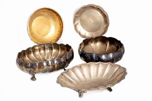  - Lot consisting of five silver bon-bon holders, 20th century