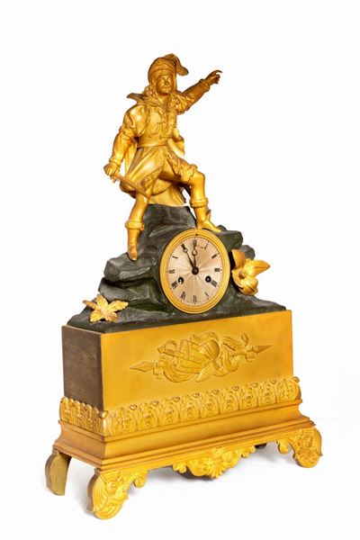 Pendola in Bronzo Dorato, Francia Secolo XIX