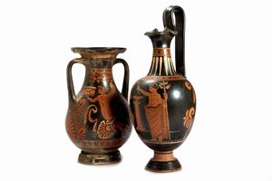  - Two antique style terracotta vases, 20th century