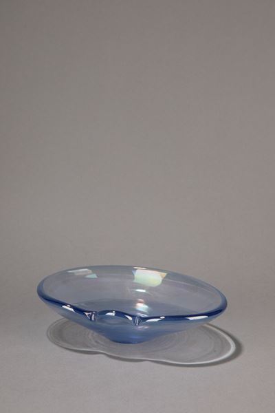 Svuotatasche in vetro soffiatore iridescente