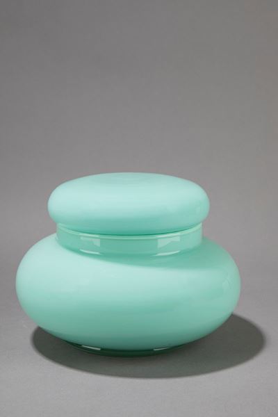 Scatola in vetro verde acqua