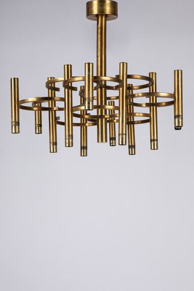 Lampadario in ottone