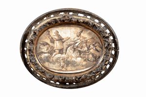 Scuola dell'Italia settentrionale, secolo XVIII - Two Saints in Glory with Angels