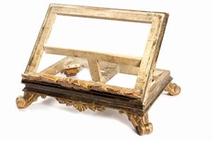  - Lectern in lacquered and gilded wood, 18th century