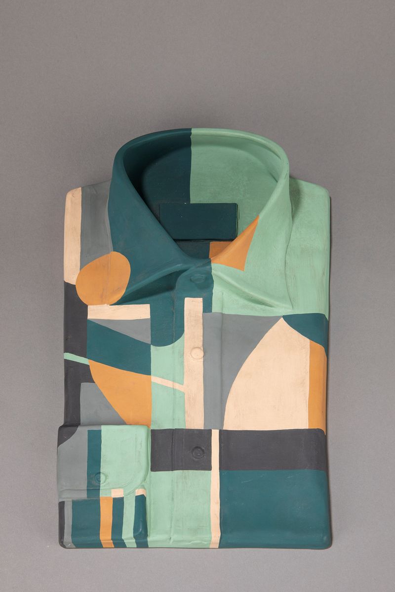 Alessandro Guerriero - Alchimia, Scultura in gesso con forme geometriche dipinte a mano