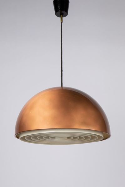 Sospensione in rame modello Louisiana, diametro cm 35, circa 1960