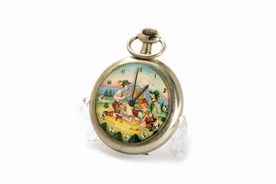 Orologio Automa da Tasca in Metallo, Germania o Austria Secolo XX