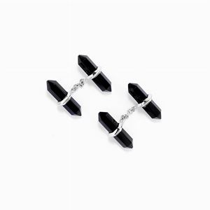 Polsini in oro bianco 18k e onice