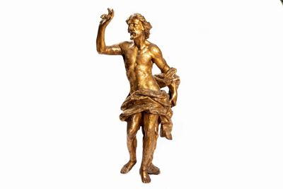 Scultura in Legno Dorato a Mecca Raffigurante Cristo Benedicente, Italia Secolo XVII