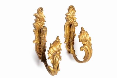 Coppia di Applique in Bronzo Dorato, Fine Secolo XIX - Inizi Secolo XX