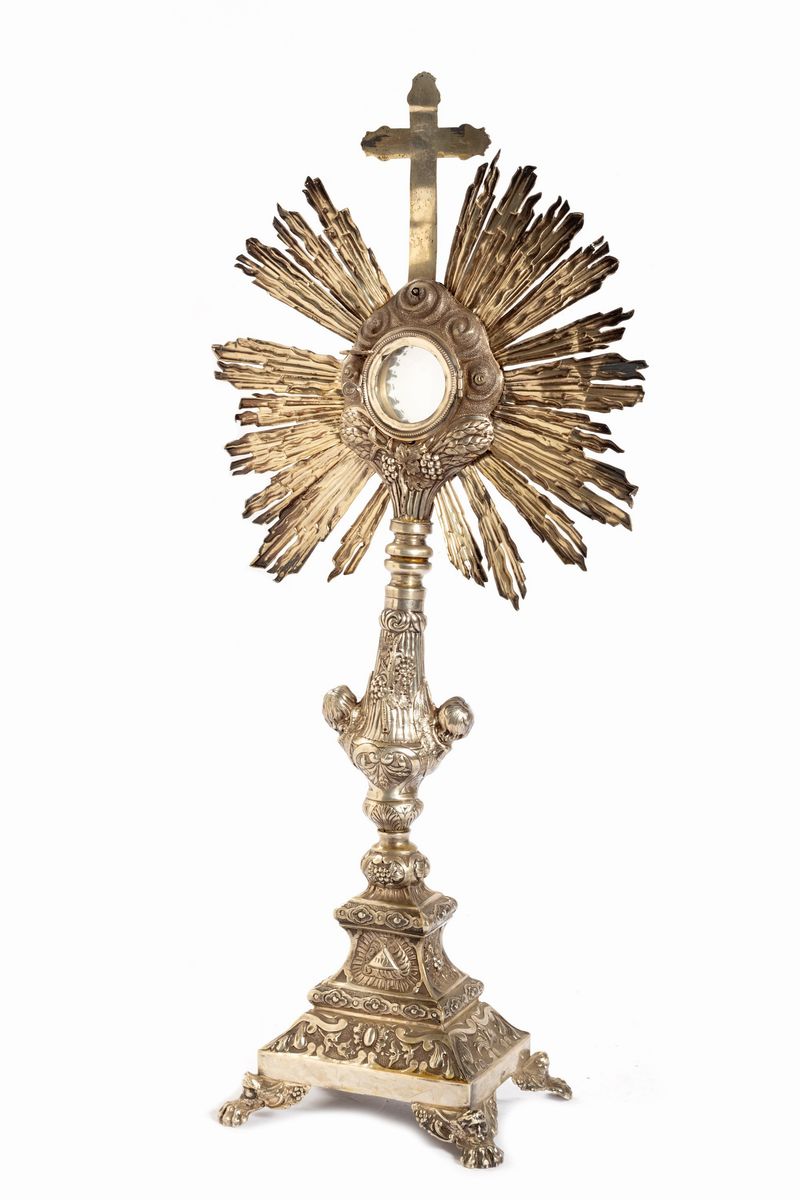 Ostensorio in Argento, Francia Fine Secolo XIX