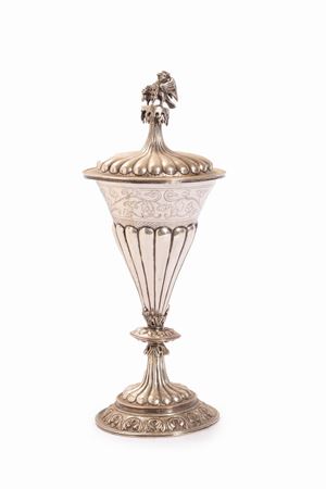  - Silver chalice with lid, Germany