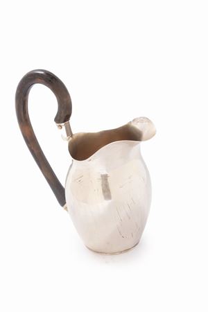 Silver jug with ebonized wooden handle, Germany, late 18th century