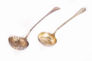  - Lot consisting of two silver ladles, 19th century