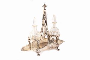  - Silver oil set, France 19th century