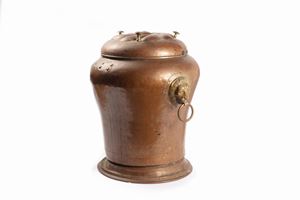  - Old copper vase with lid