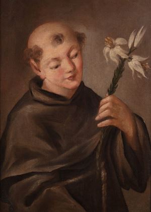 Saint Anthony of Padua holding a lily