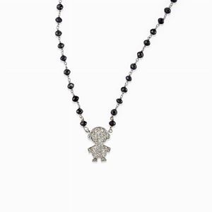 Collana in oro bianco 18k e diamanti