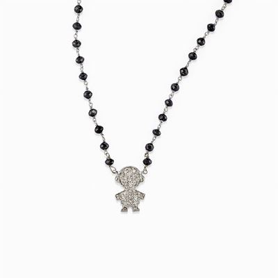 Collana in Oro Bianco 18k e Diamanti