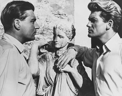 Jean Marais e François Périe in 'Orfeo' di Jean Cocteau, Stampa vintage alla gelatina ai sali d'a...