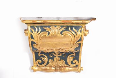 Grande Mensola in Legno Laccato e Dorato, Secolo XVIII