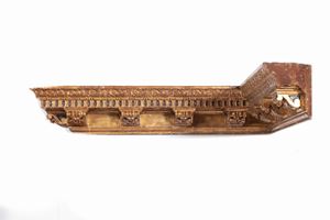  - Carved and gilded corner shelf, 16th - 17th centuries