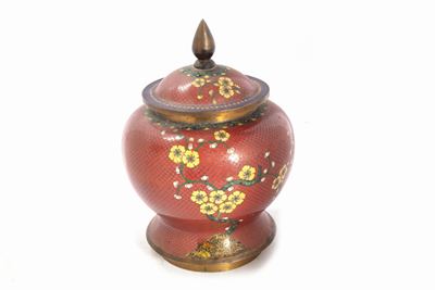 Vaso cloisonnè con coperchio, Cina, secolo XX