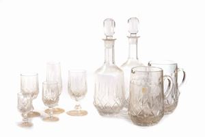  - Crystal service consisting of fifty-four pieces, early 20th century