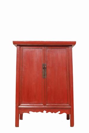 Red lacquered cabinet, 20th century China