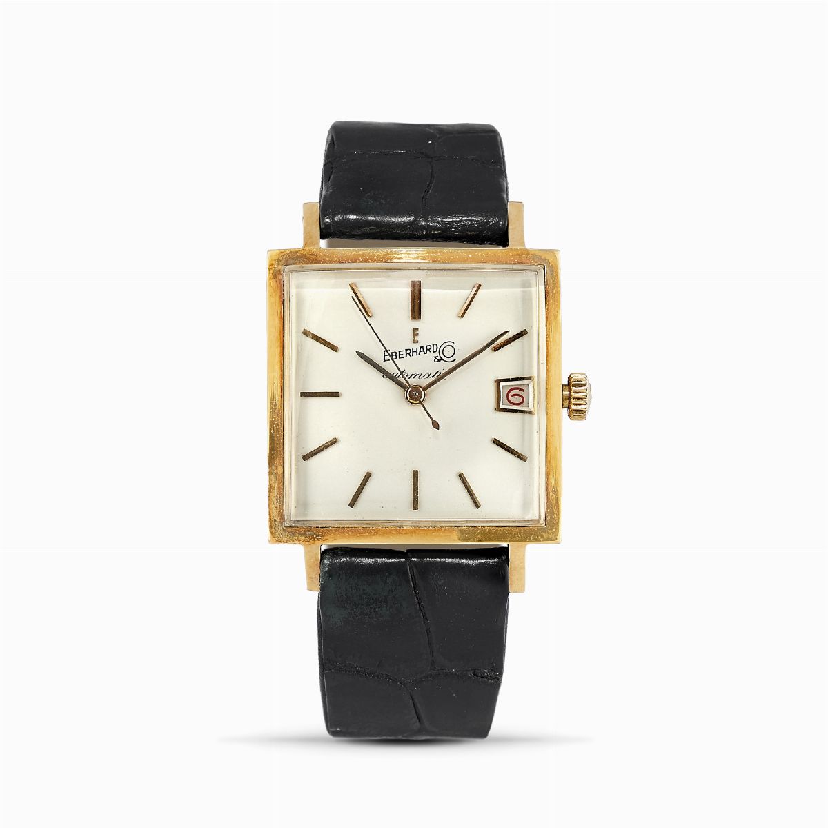 Eberhard Co A 18K gold Eberhard automatic wristwatch Jewels