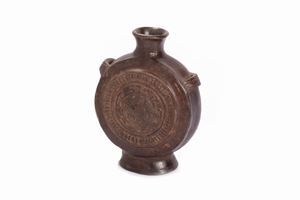 Terracotta flask, Mongolia or Tibet 19th century