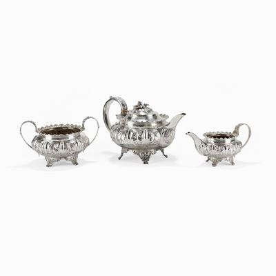 Servizio da Te in Argento Vermeil, Londra, 1824