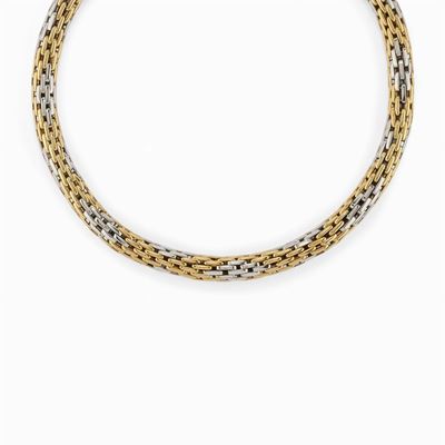 Collana e Bracciale in Oro Bicolore 18k