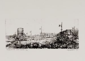 Vespignani Renzo - Outskirts with gasometer