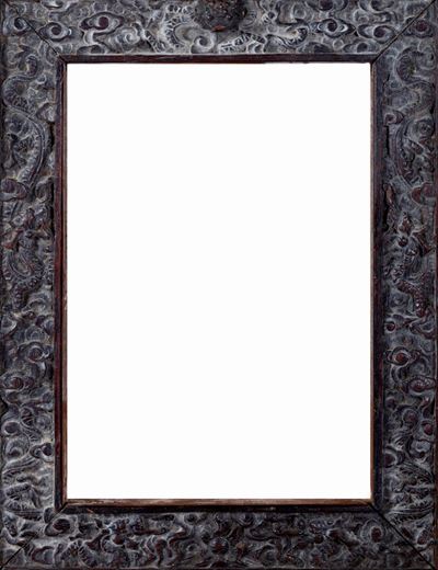 Cornice in legno intagliato con nuvole e draghi, Cina, secolo XIX