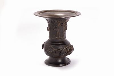 Vaso in bronzo con ampio orlo svasato, Cina, fine dinastia Ming