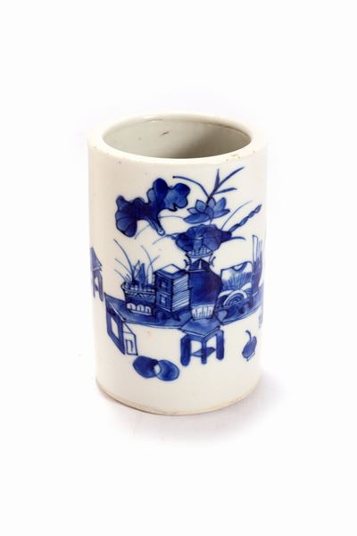 Cina, Bitong in porcellana bianca e blu, dinastia Qing