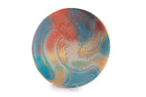 Zauli Carlo - Polychrome plate with reliefs