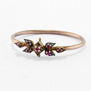 Bracciale in argento, paste vitree e smalti