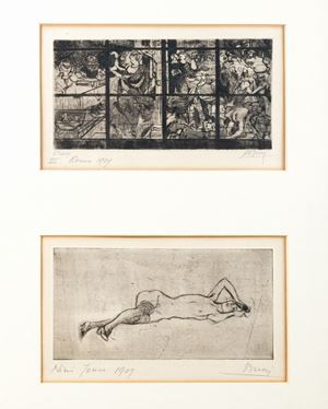 Due incisioni entro unica cornice