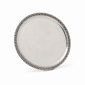 A silver tray, Italy 20th century