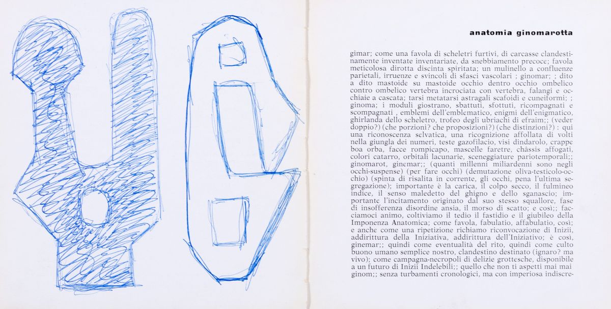 Gino Marotta - Nove disegni, tecnica mista su carta, 1964, cm 16 x 16