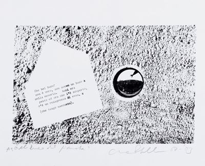 Due litografie: Nel buco del pianeta e Grafico aereo