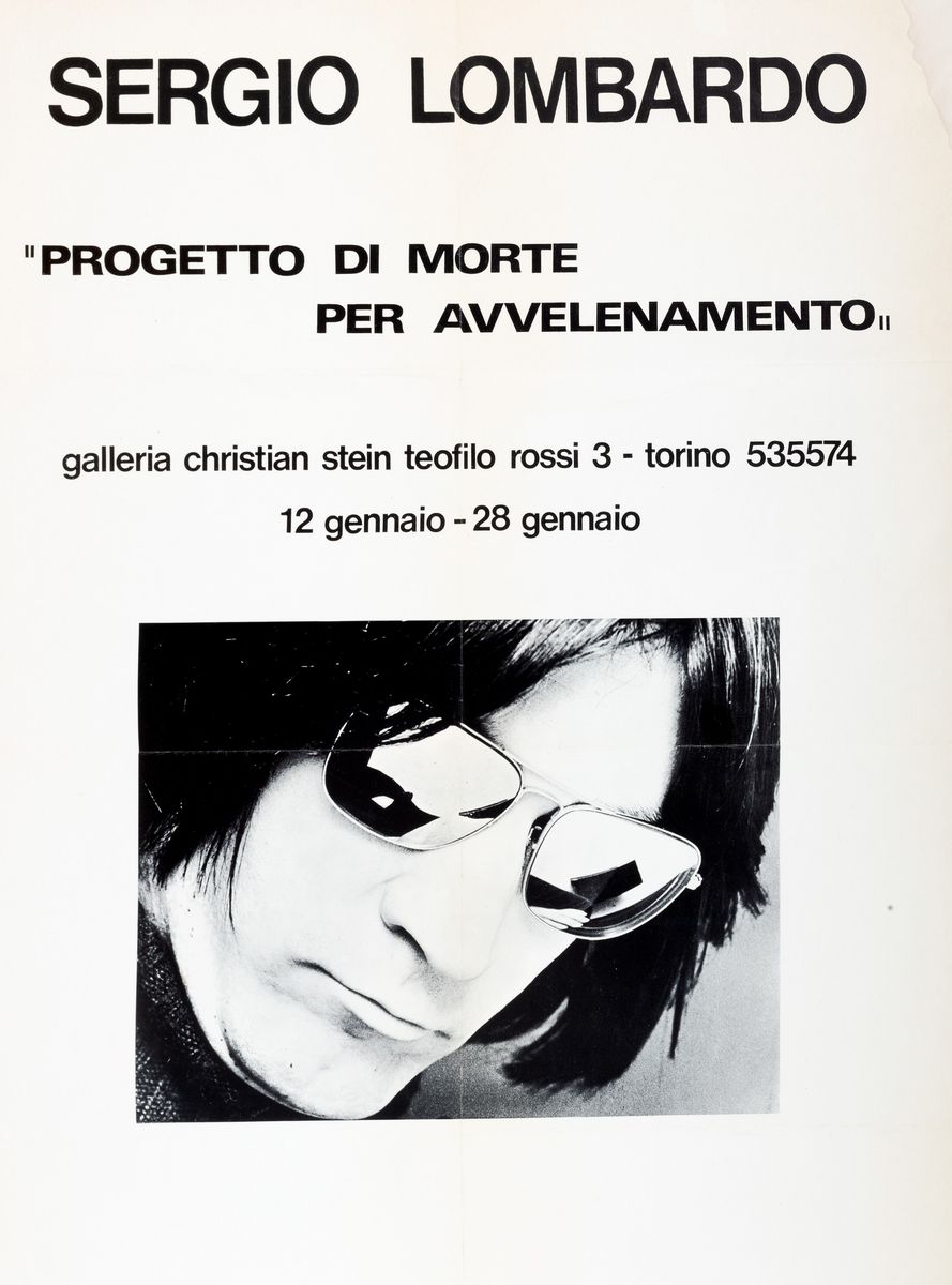 Sergio Lombardo - Due manifesti - Progetto di morte per avvelenamento, 1980 e 1971