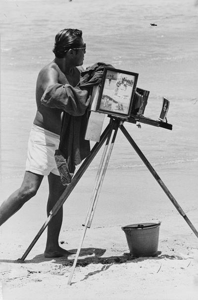 Senza titolo (Foto in spiaggia), stampa vintage alla gelatina ai sali d'argento